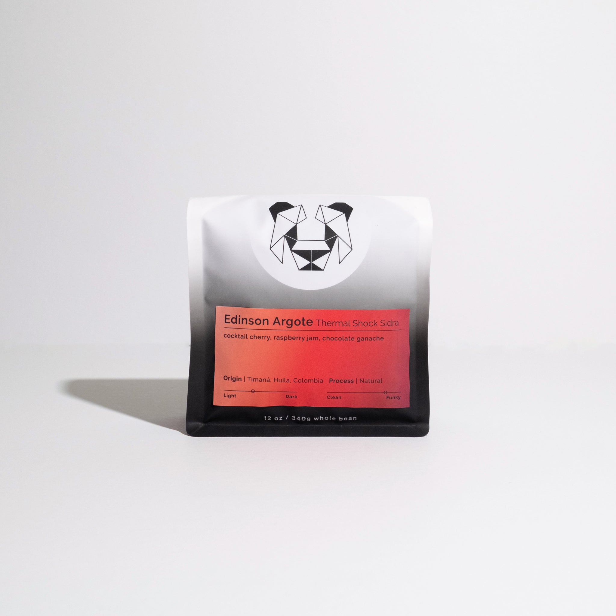 Edinson Argote - Thermal Shock Sidra coffee, showcasing its specialty processing and origin from La Quebradita farm in Timaná, Colombia.