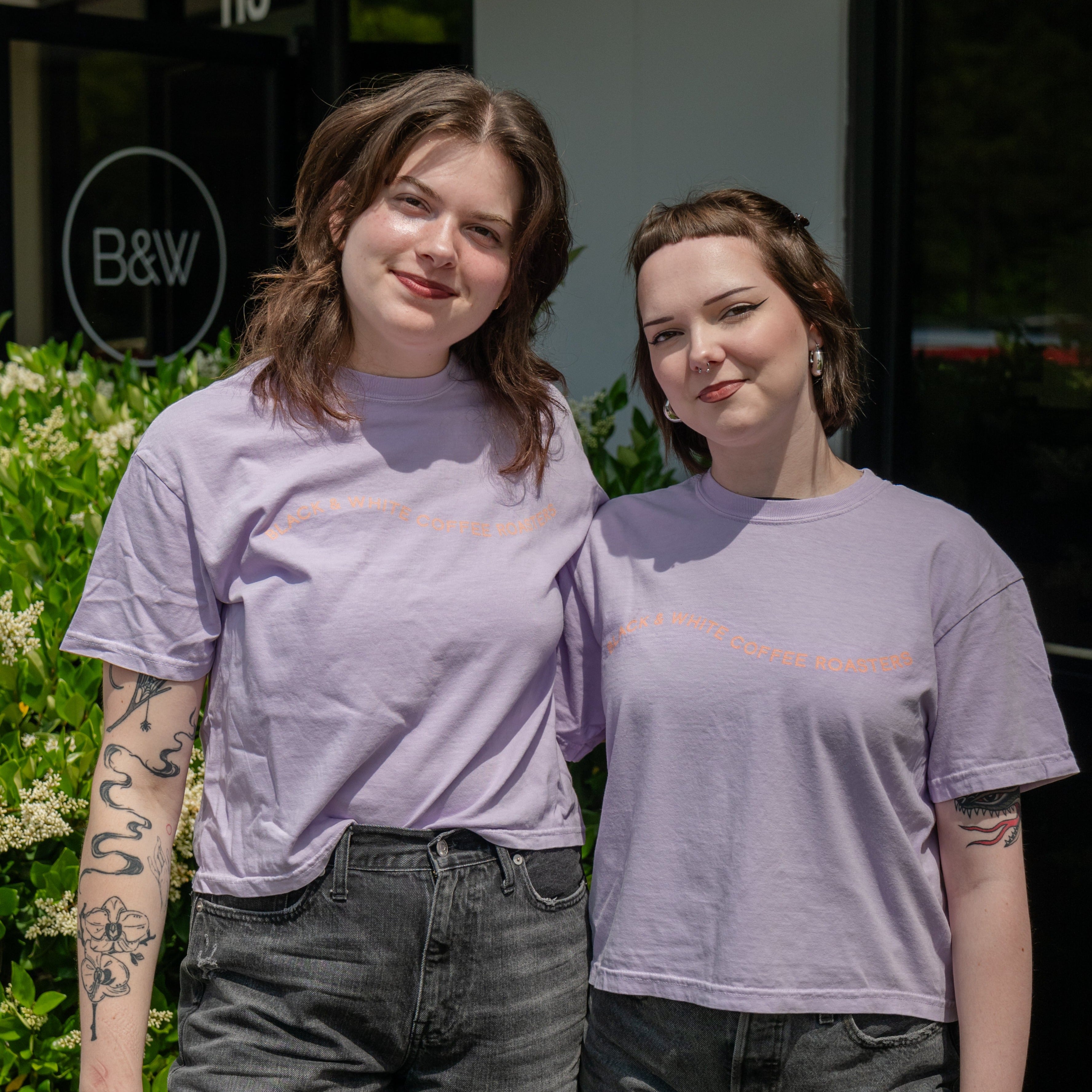 Summer of '24 Crop Tee with wave pattern, slightly oversized fit, heavyweight cotton, pre-shrunk, relaxed, cropped style, twill label, and durable construction.