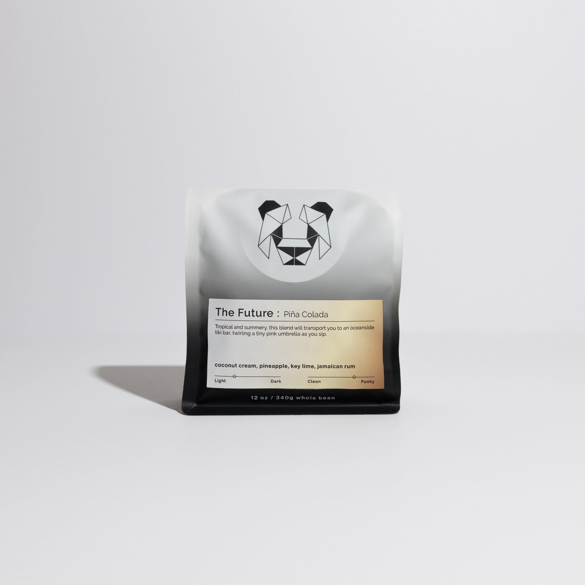 The Future - Piña Colada coffee blend, a tropical-inspired creation combining coconut and banana co-fermented beans, offers a vibrant, summery aroma reminiscent of a piña colada.