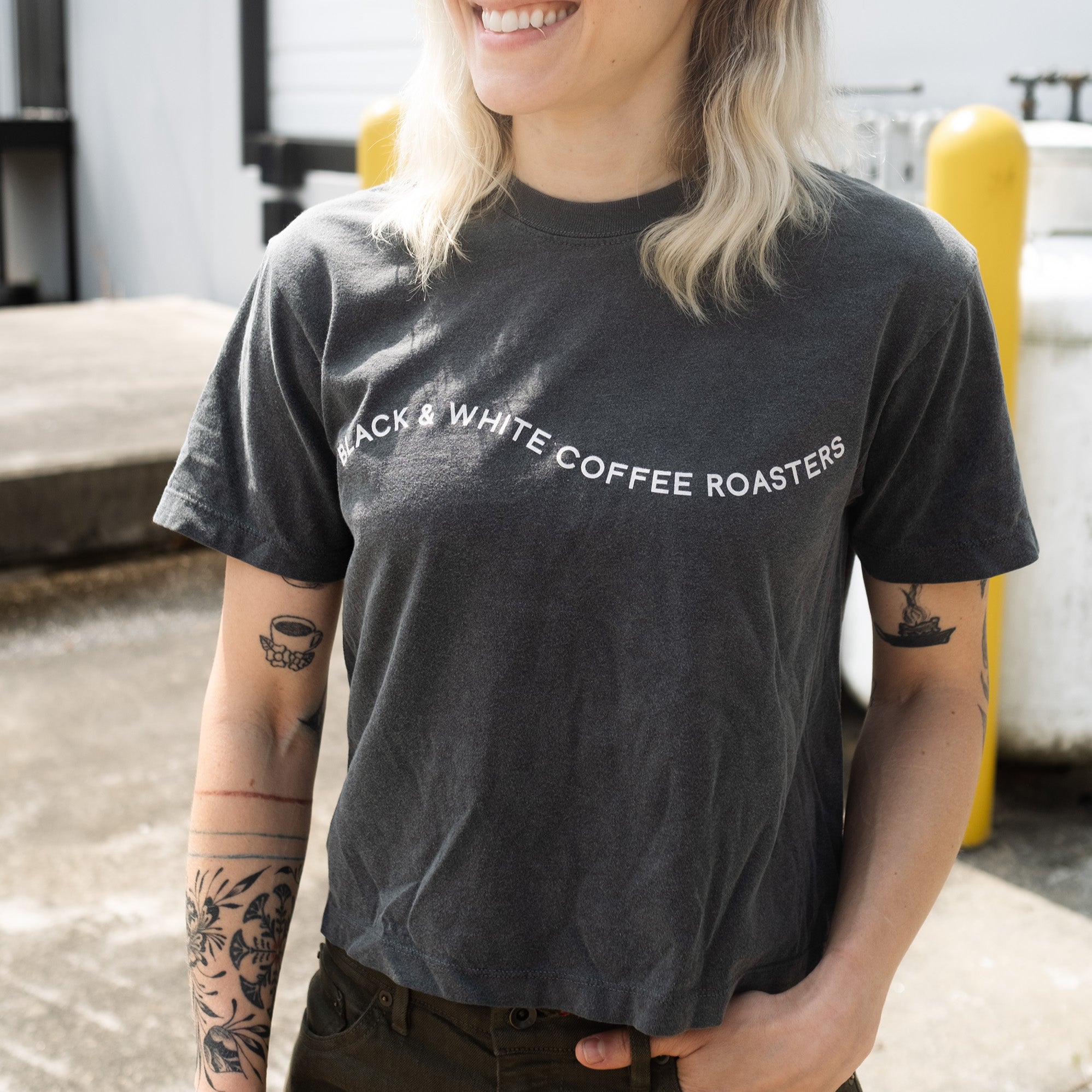 Summer of '24 Crop Tee with wave pattern, heavyweight cotton, slightly oversized fit, pre-shrunk, cropped style; ideal for outdoor or casual activities.