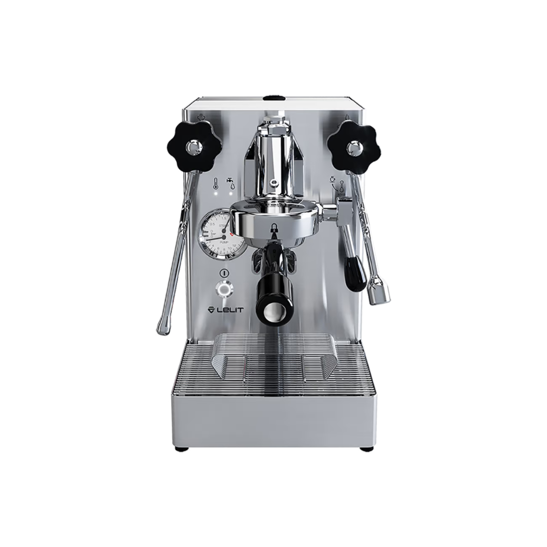 Lelit Mara X espresso machine featuring an L58E group, manual water flow control, and dual boiler for thermal stability, showcasing elegant design and powerful performance.