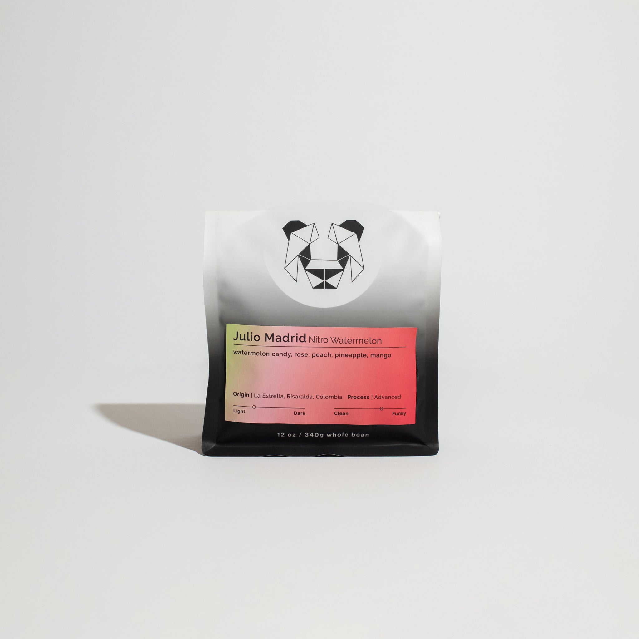 Bag of Julio Madrid - Nitro Watermelon coffee in front of a white background